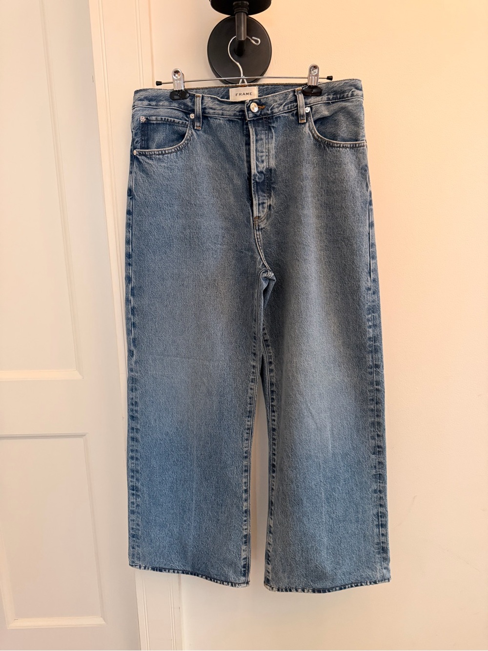 FRAME DENIM Light Blue Wide-Leg Jeans